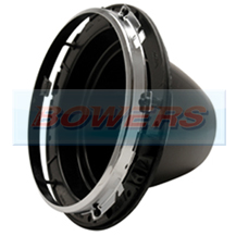 Wipac 7" Inch Headlight Black Plastic Backing Bowl With Retainer Ring & Fixings